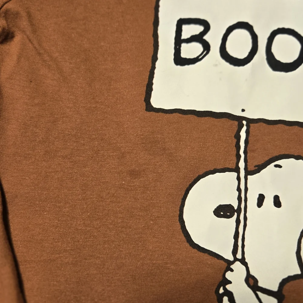 GAP Kids BOO! Peanuts Snoopy Brown Long-sleeved Top Small 6-7 youth